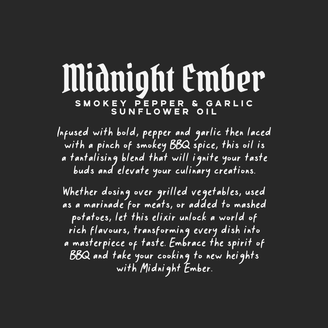 Midnight Ember - Smokey Pepper & Garlic Finishing Oil