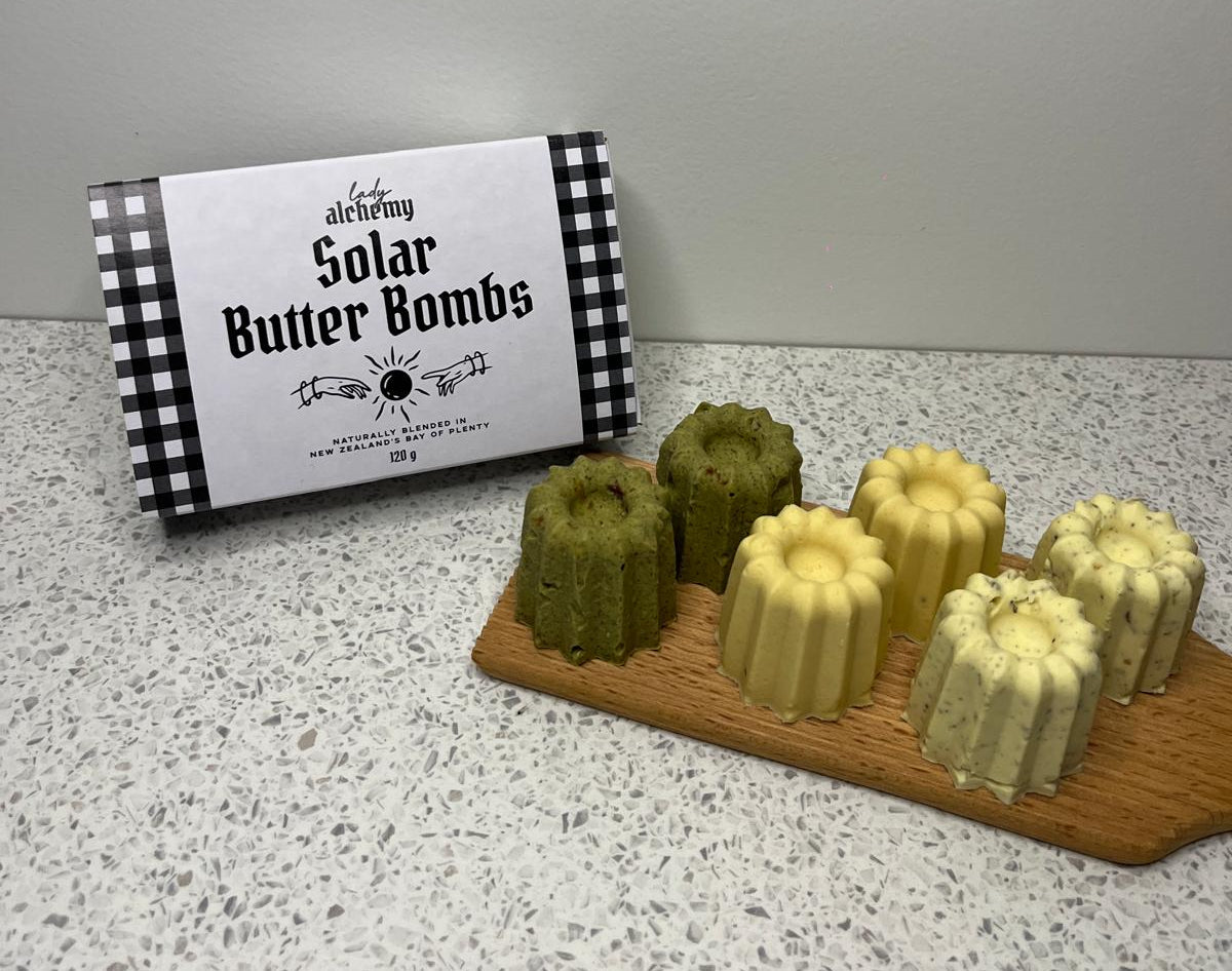 *Solar Butter Bombs - Basil & Tomato, Chook Skin & Sage & Honey Mustard