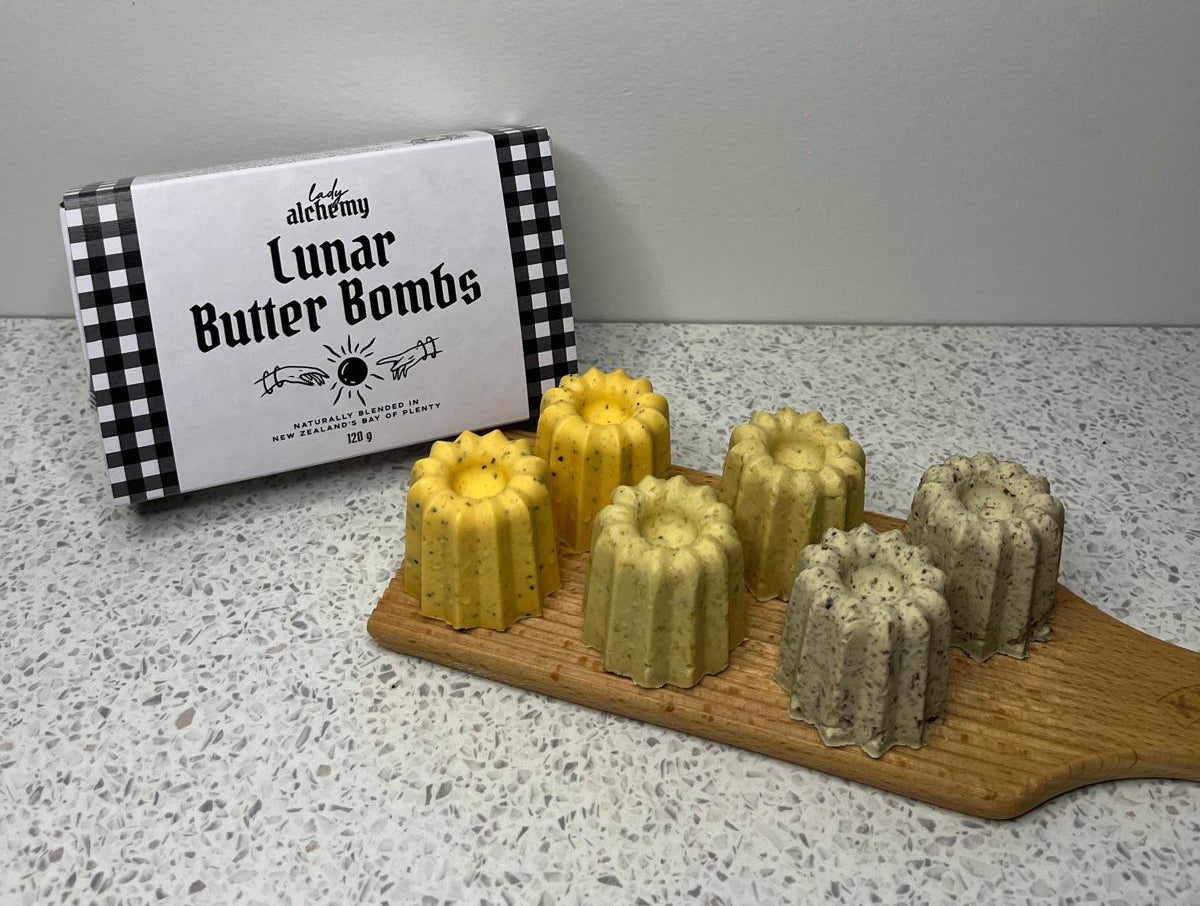*Lunar Butter Bombs - Smokey Pepper & Garlic, Tamari Fusion, Lemon Horopito