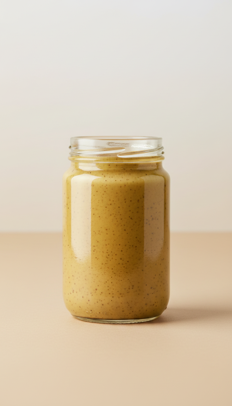 Golden Cardamom Mustard Glass Jar
