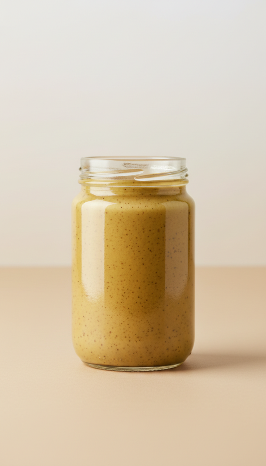 Golden Cardamom Mustard Glass Jar